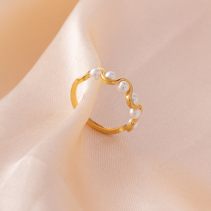 Minimalist Pearl Ring