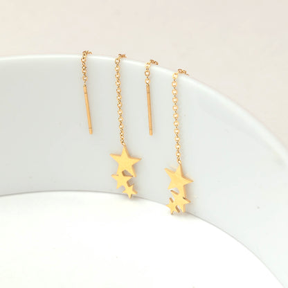 Double Star Drop Earring