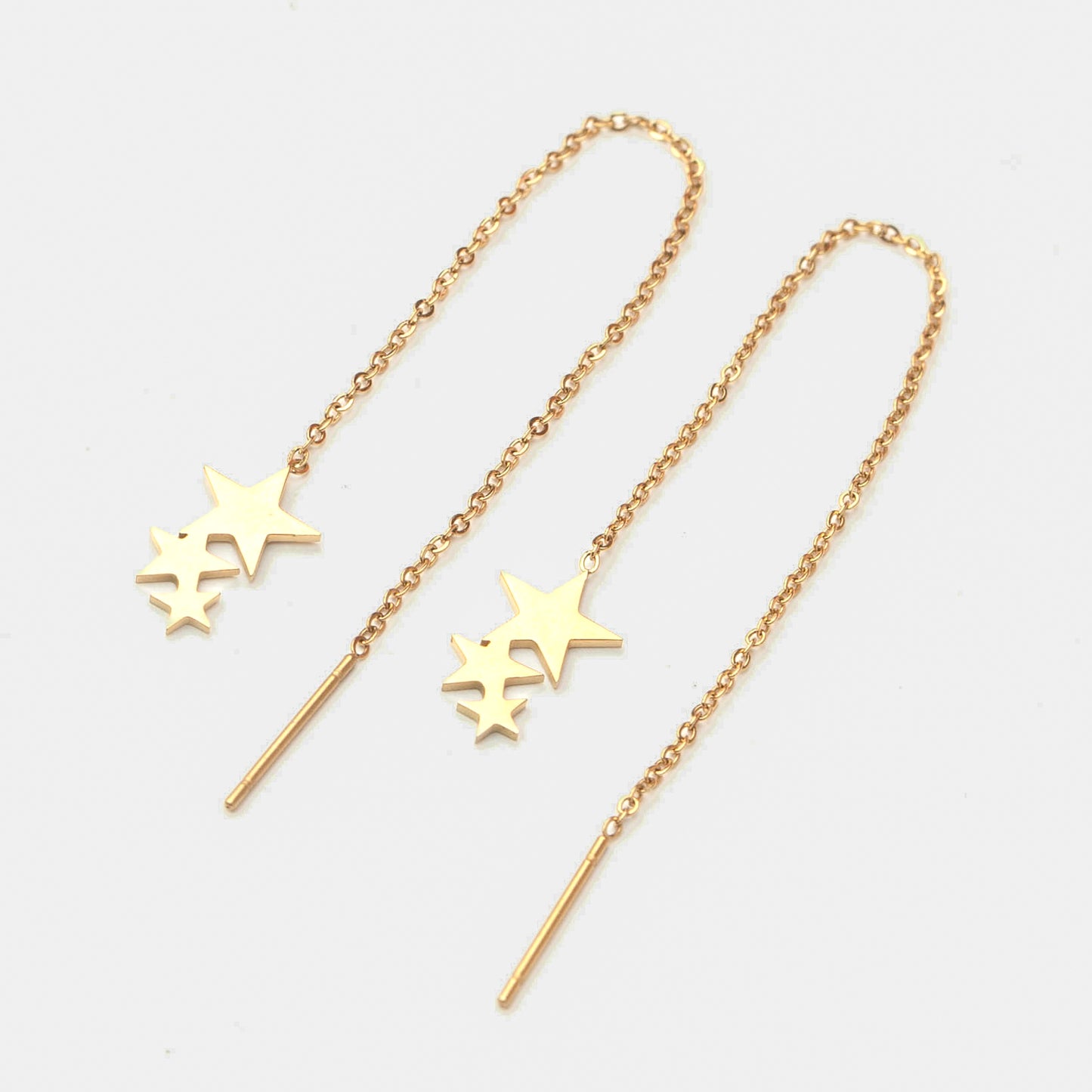 Double Star Drop Earring