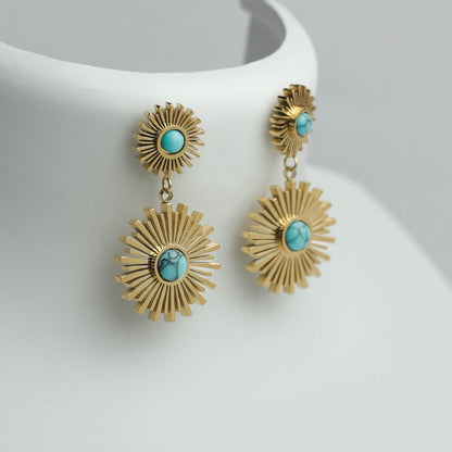 Double Sunflower Earring