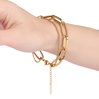 Double Layer Link Chain Bracelet