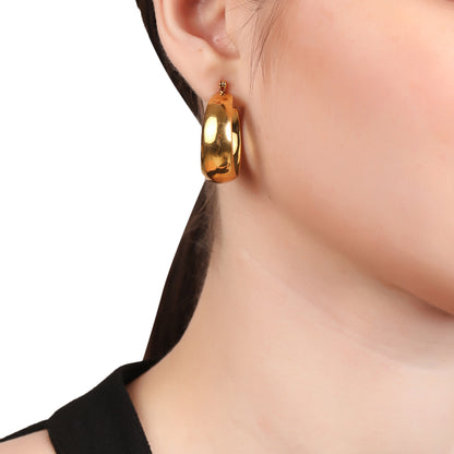 Round Flat Hoop Earring