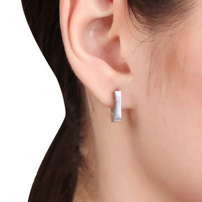 Square U Shaped Huggie Earring