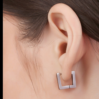 Square U Shaped Huggie Earring