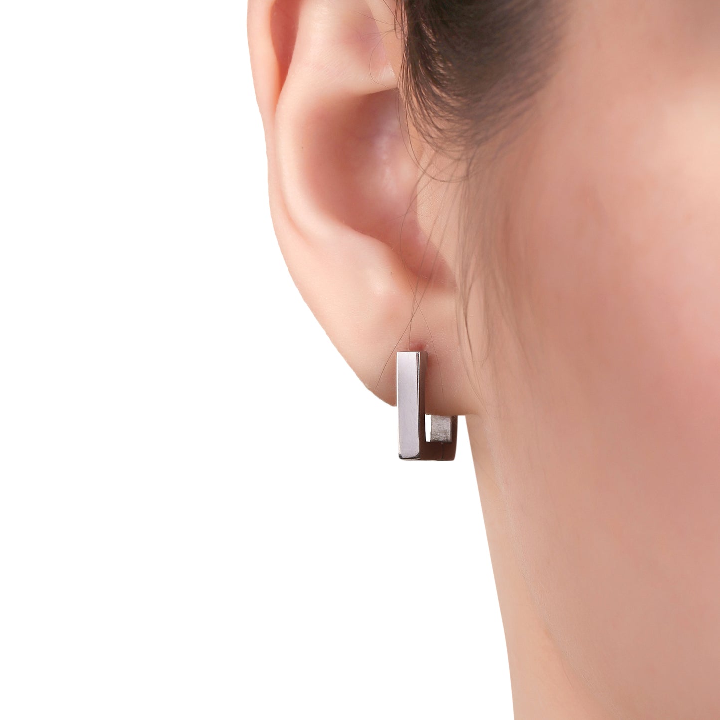 Square U Shaped Huggie Earring