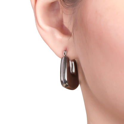 U Shaped Vintage Huggie Hoop Earring