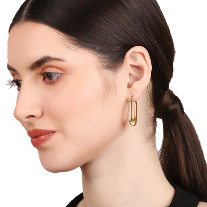 U Shaped Hoop Earrings