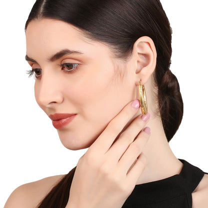 Oval Shaped Hoop Earring