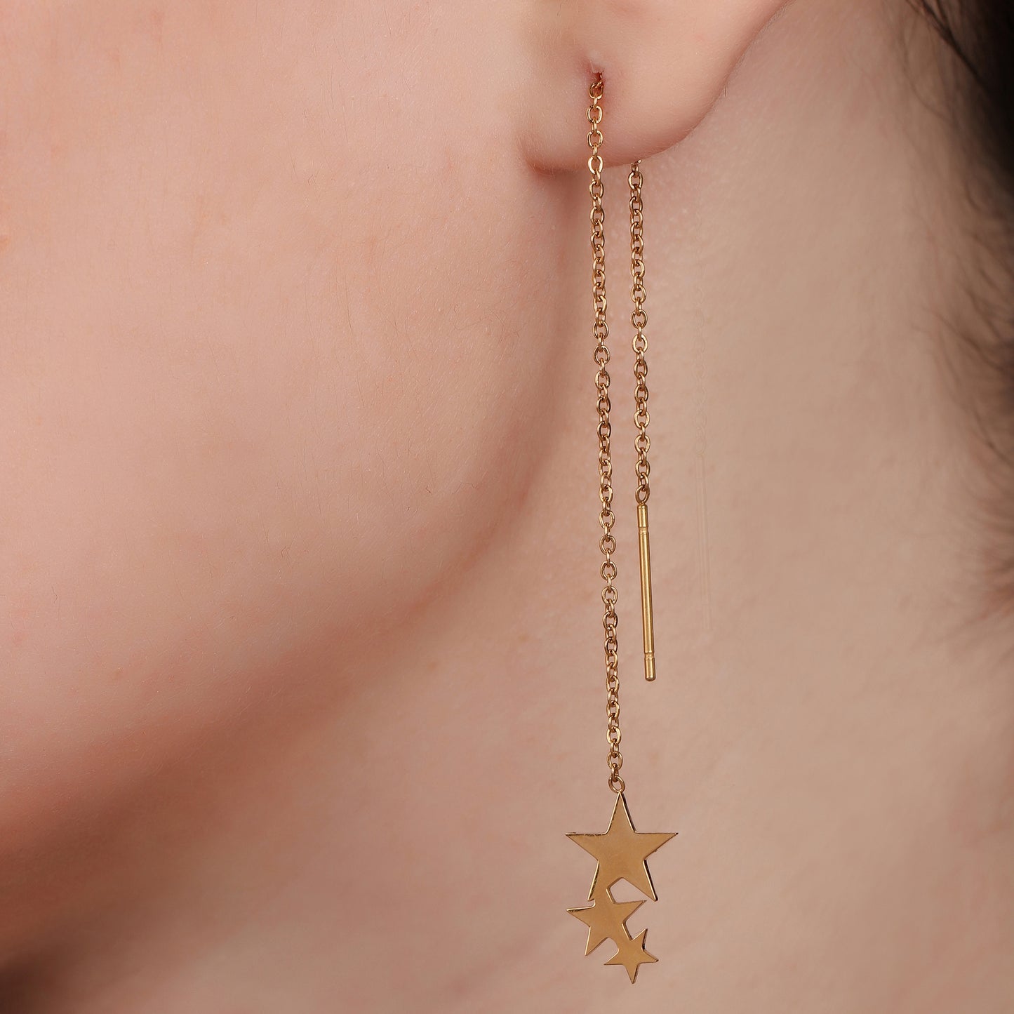 Double Star Drop Earring