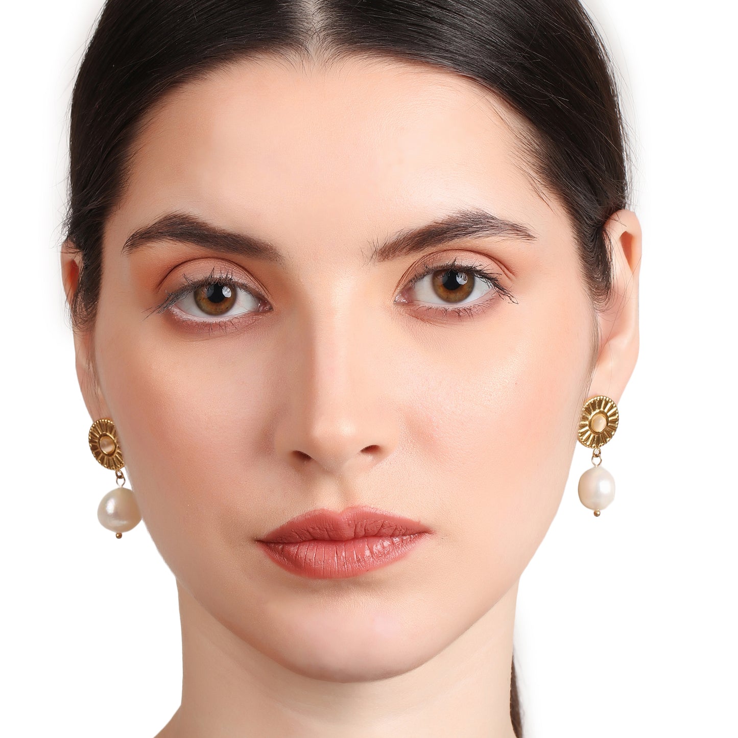 Sun Pearl Drop Earring