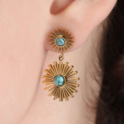 Double Sunflower Earring