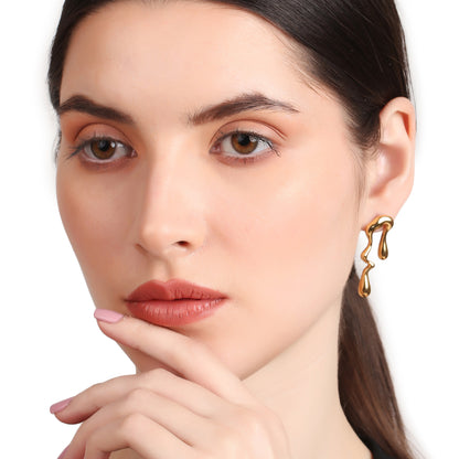 Melted Pearl Drop Earring