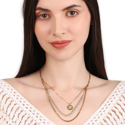 Multi-Layered Coin Pendant Necklace