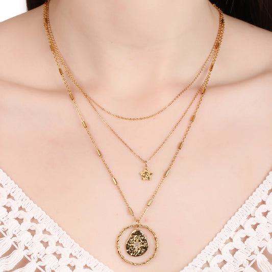 Multi-Layered Star Shaped Necklace