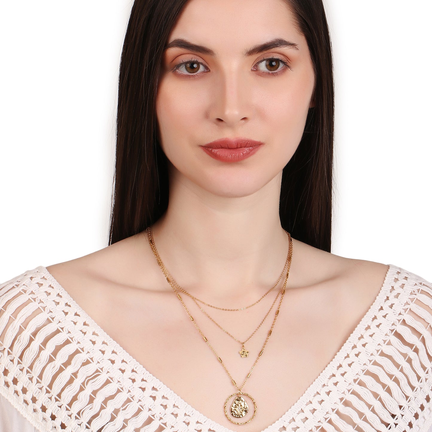 Multi-Layered Star Shaped Necklace